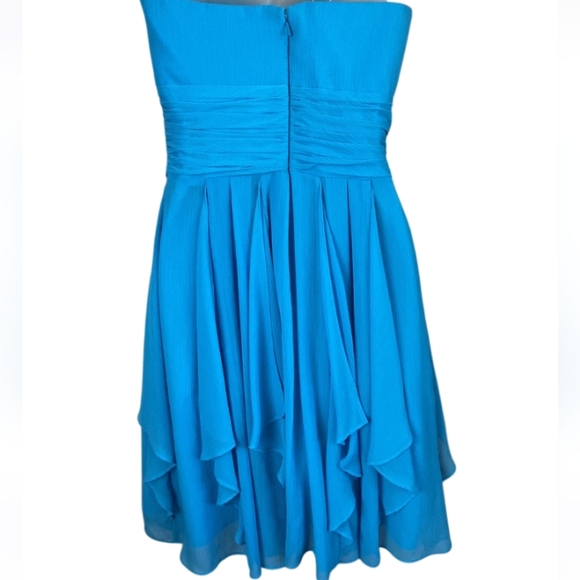 David's Bridal Blue Knee Length Dress 👗. Size 2 - Picture 3 of 7